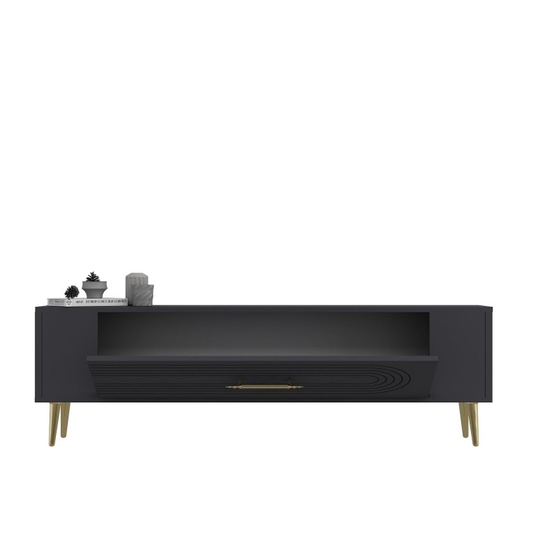 TV Stand Retrol3 - Anthracite, Gold Anthracite
Gold