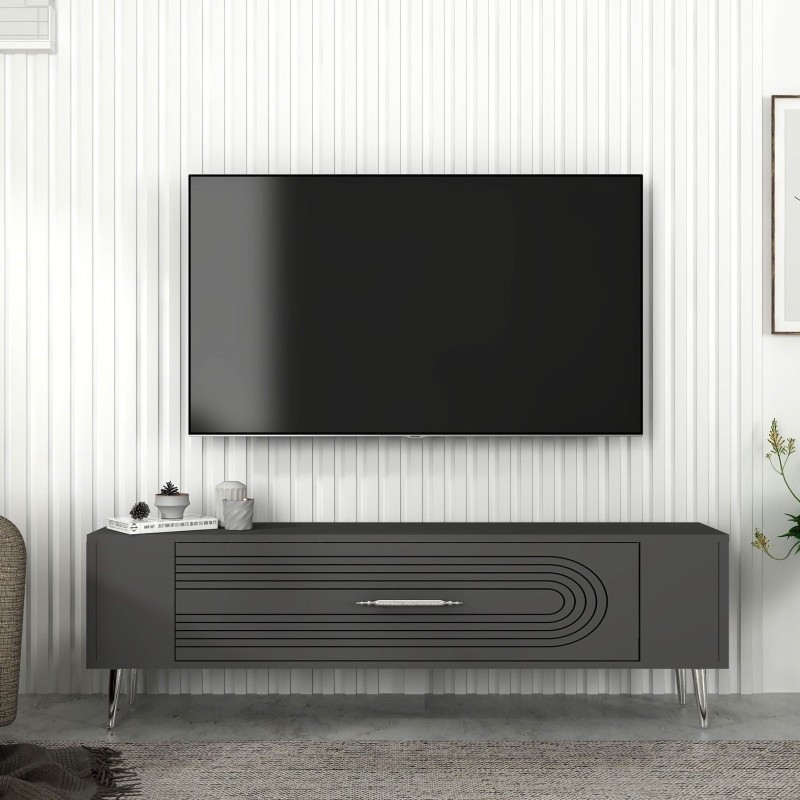 TV Stand Retrol3 - Anthracite, Silver Anthracite
Silver