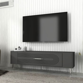 TV Stand Retrol3 - Anthracite, Silver Anthracite
Silver