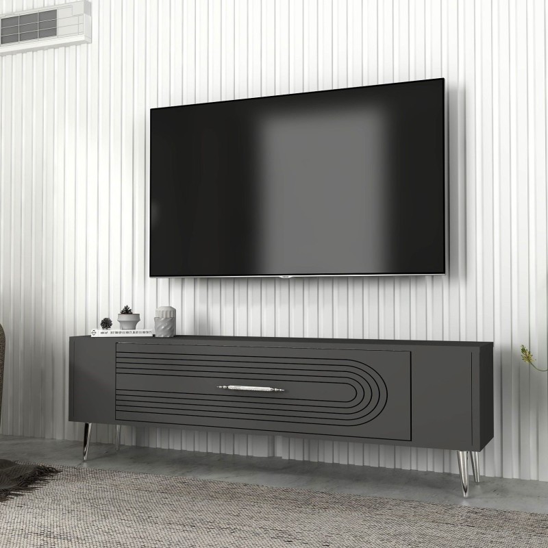 TV Stand Retrol3 - Anthracite, Silver Anthracite
Silver