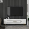 TV Stand Retrol3 - White, Gold White
Gold