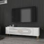 TV Stand Retrol3 - White, Gold White
Gold