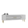 TV Stand Retrol3 - White, Gold White
Gold