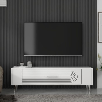 TV Stand Retrol3 - White, Silver White
Silver