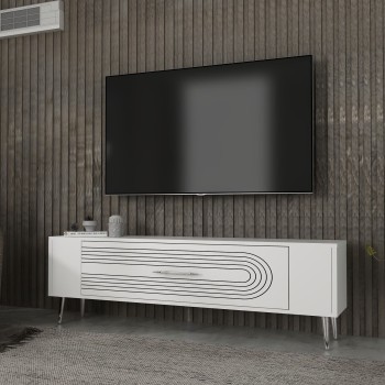 TV Stand Retrol3 - White, Silver White
Silver