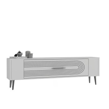 TV Stand Retrol3 - White, Silver White
Silver