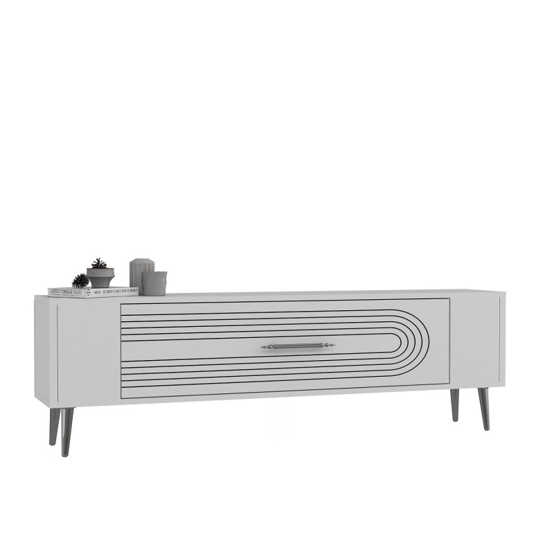 TV Stand Retrol3 - White, Silver White
Silver