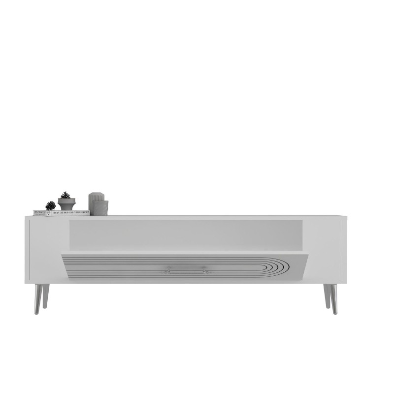 TV Stand Retrol3 - White, Silver White
Silver