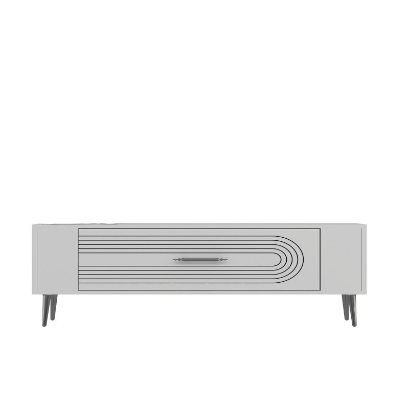 TV Stand Retrol3 - White, Silver White
Silver