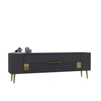 TV Stand Retrolp4 - Anthracite, Gold Anthracite
Gold