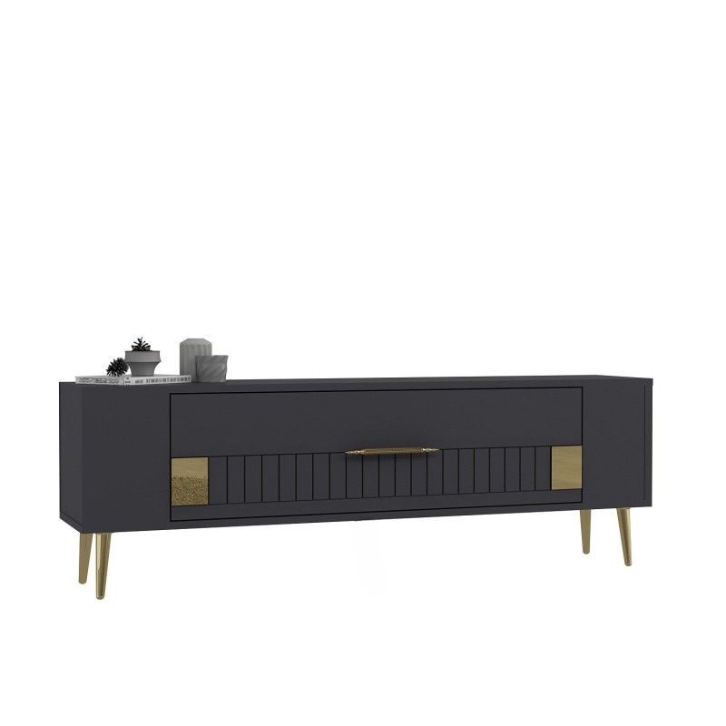 TV Stand Retrolp4 - Anthracite, Gold Anthracite
Gold