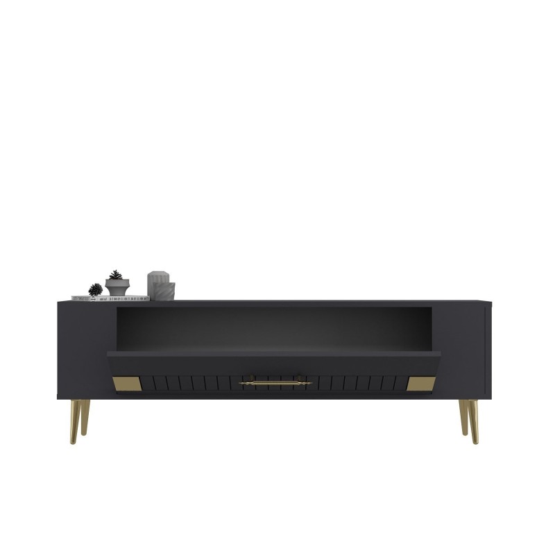 TV Stand Retrolp4 - Anthracite, Gold Anthracite
Gold