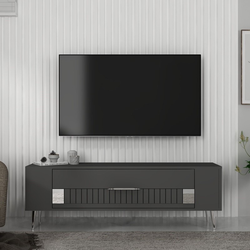 TV Stand Retrolp4 - Anthracite, Silver Anthracite
Silver