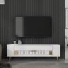TV Stand Retrolp4 - White, Gold White
Gold