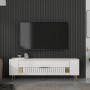 TV Stand Retrolp4 - White, Gold White
Gold