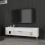 TV Stand Retrolp4 - White, Gold White
Gold