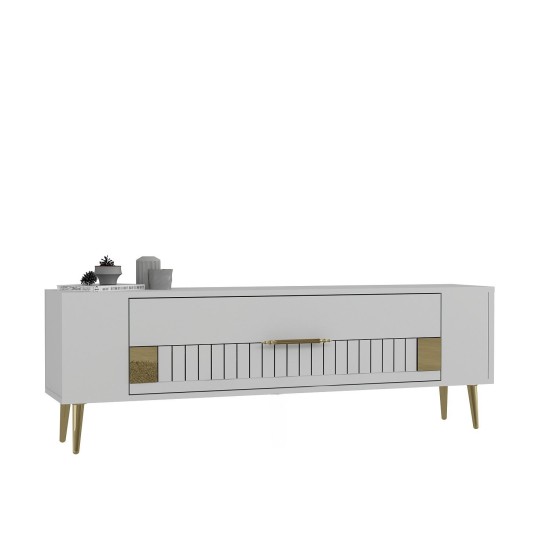 TV Stand Retrolp4 - White, Gold White
Gold TV Stand Retrolp4 - White, Gold White
Gold