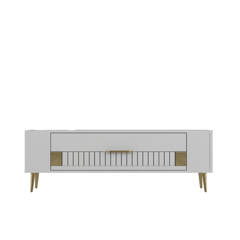 TV Stand Retrolp4 - White, Gold White
Gold