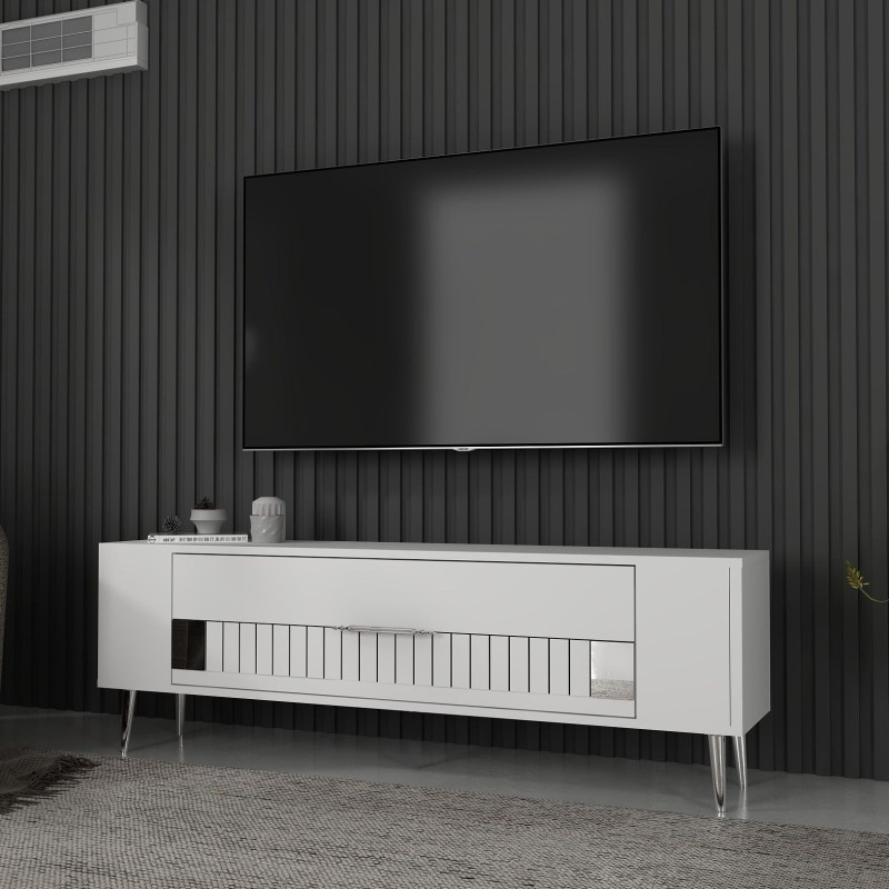 TV Stand Retrolp4 - White, Silver White
Silver