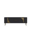 TV Stand Retrop2 - Anthracite, Gold Anthracite
Gold