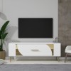 TV Stand Retrop2 - White, Gold White
Gold