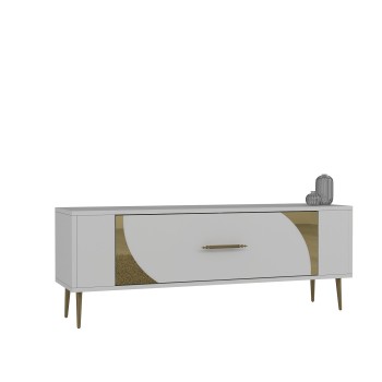 TV Stand Retrop2 - White, Gold White
Gold