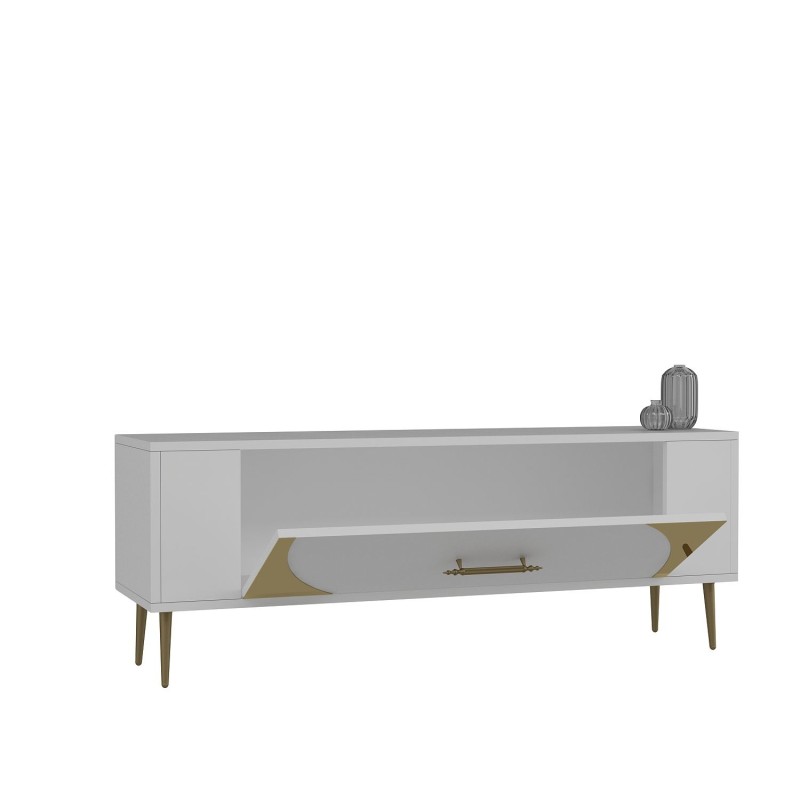 TV Stand Retrop2 - White, Gold White
Gold
