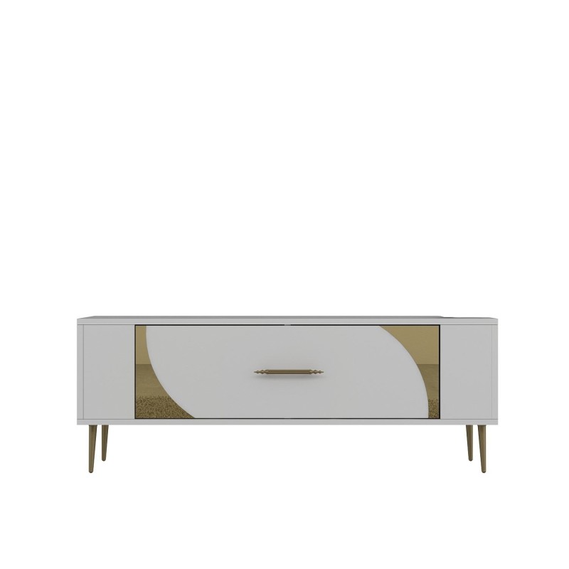 TV Stand Retrop2 - White, Gold White
Gold