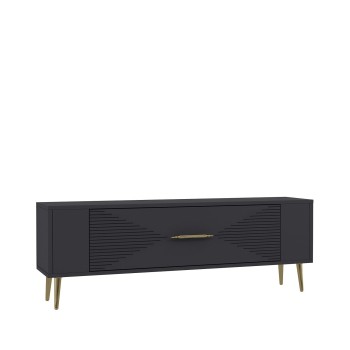 TV Stand Retrol1 - Anthracite, Gold Anthracite
Gold