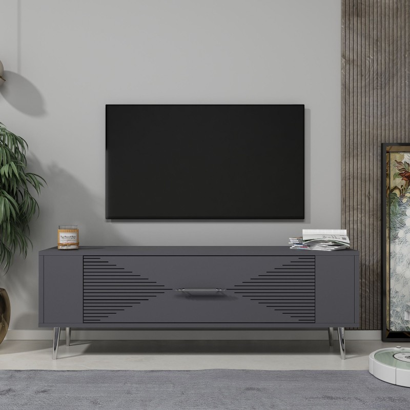 TV Stand Retrol1 - Anthracite, Silver Anthracite
Silver