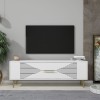 TV Stand Retrol1 - White, Gold White
Gold