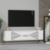 TV Stand Retrol1 - White, Gold White
Gold