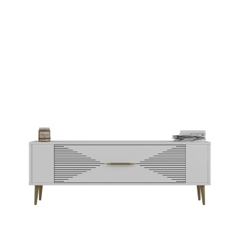 TV Stand Retrol1 - White, Gold White
Gold