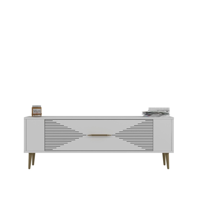 TV Stand Retrol1 - White, Gold White
Gold
