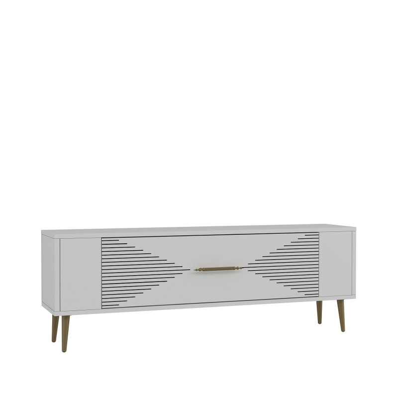 TV Stand Retrol1 - White, Gold White
Gold