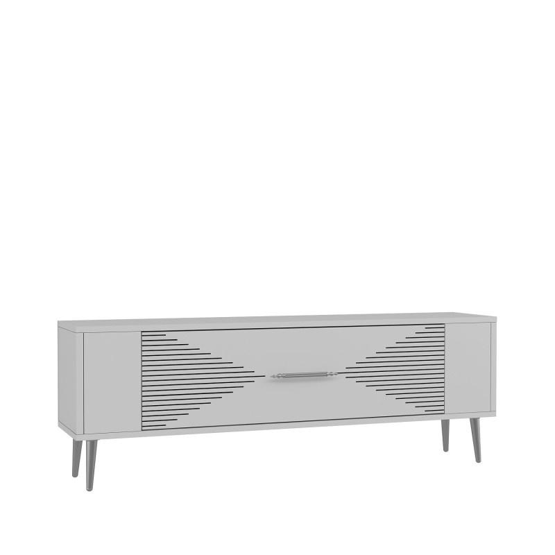 TV Stand Retrol1 - White, Silver White
Silver