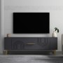 TV Stand Retrol2 - Anthracite, Gold Anthracite
Gold