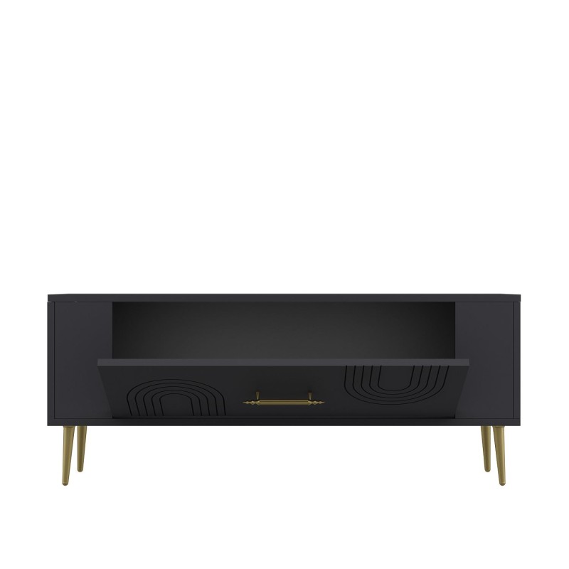 TV Stand Retrol2 - Anthracite, Gold Anthracite
Gold