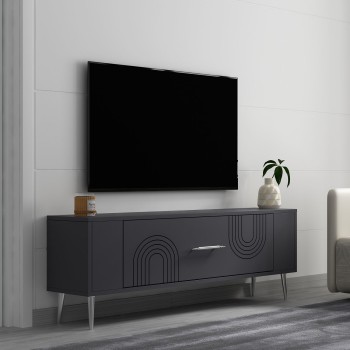 TV Stand Retrol2 - Anthracite, Silver Anthracite
Silver