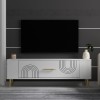 TV Stand Retrol2 - White, Gold White
Gold