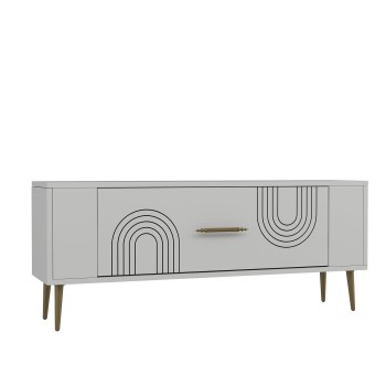 TV Stand Retrol2 - White, Gold White
Gold