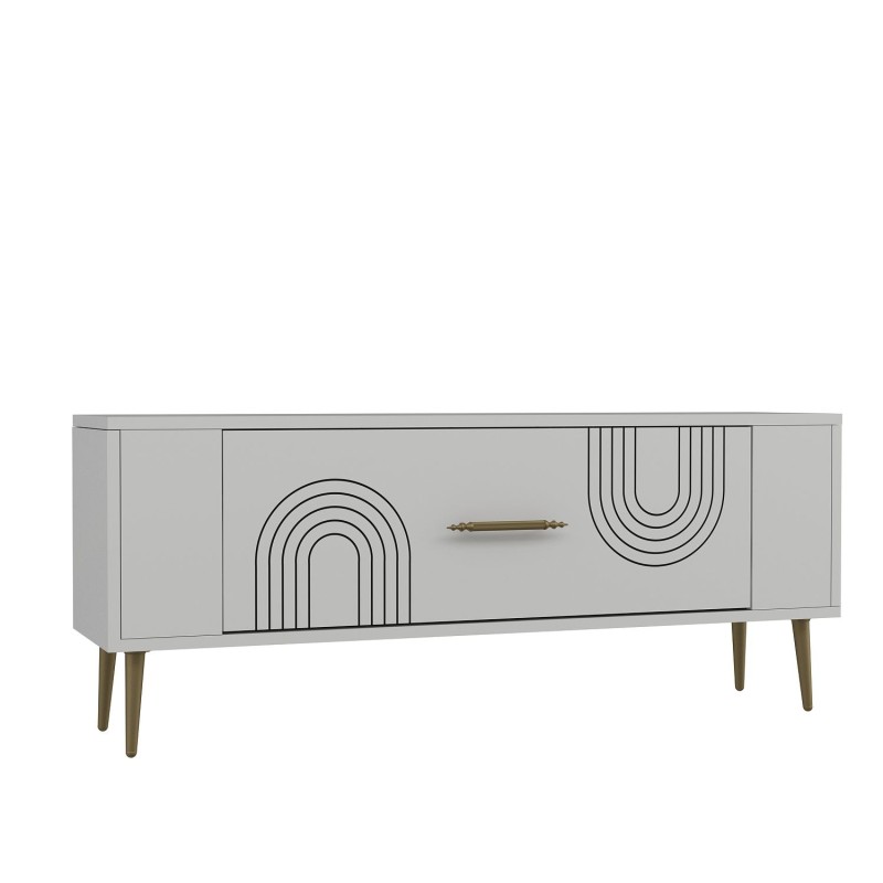TV Stand Retrol2 - White, Gold White
Gold
