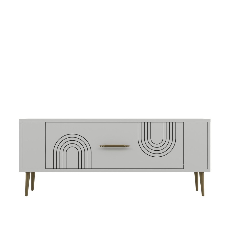 TV Stand Retrol2 - White, Gold White
Gold