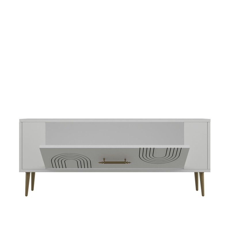 TV Stand Retrol2 - White, Gold White
Gold