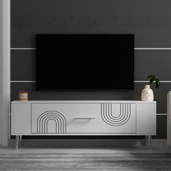 TV Stand Retrol2 - White, Silver White
Silver