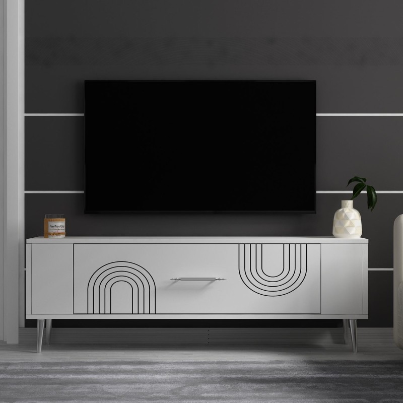 TV Stand Retrol2 - White, Silver White
Silver
