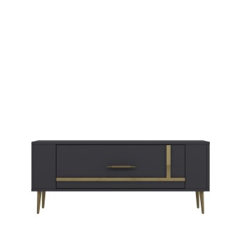 TV Stand Retrop1 - Anthracite, Gold Anthracite
Gold