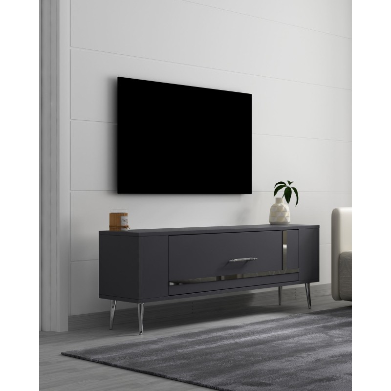 TV Stand Retrop1 - Anthracite, Silver Anthracite
Silver