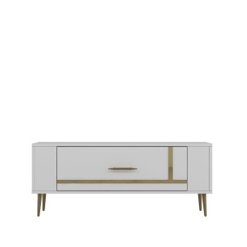 TV Stand Retrop1 - White, Gold White
Gold