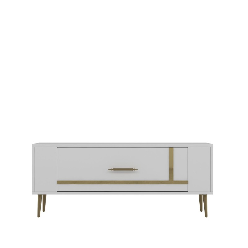 TV Stand Retrop1 - White, Gold White
Gold